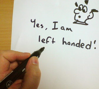 lefthanded