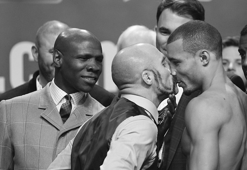 Spike O'Sullivan faces up to Chris Eubank Jnr.