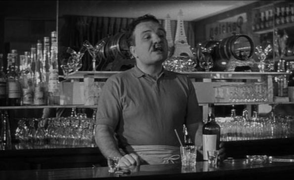 Jake LaMotta on the set of The Hustler