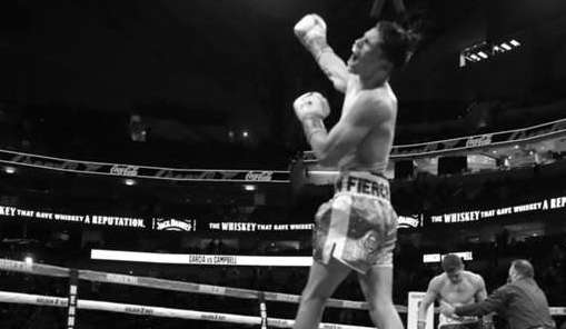 Ryan Garcia celebrates